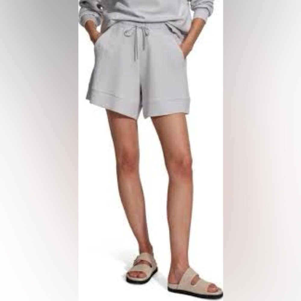 Varley Light Gray Drawstring Athletic Shorts